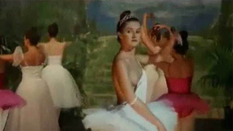 Ballerina's costume gets sabotaged and she suffers a wardrobe malfunction