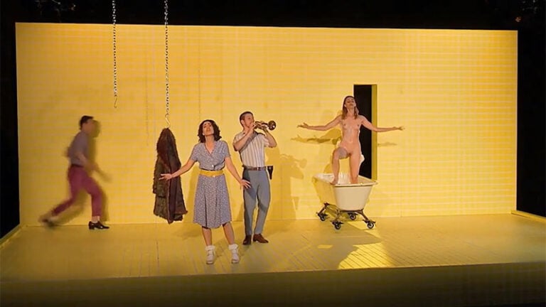 German theatrical production featuring naked leading actress
