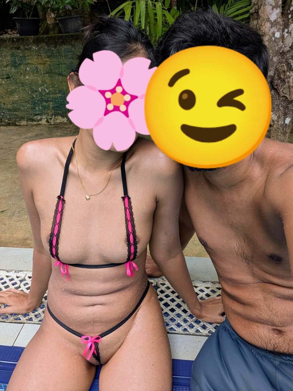 Look! She's wet!